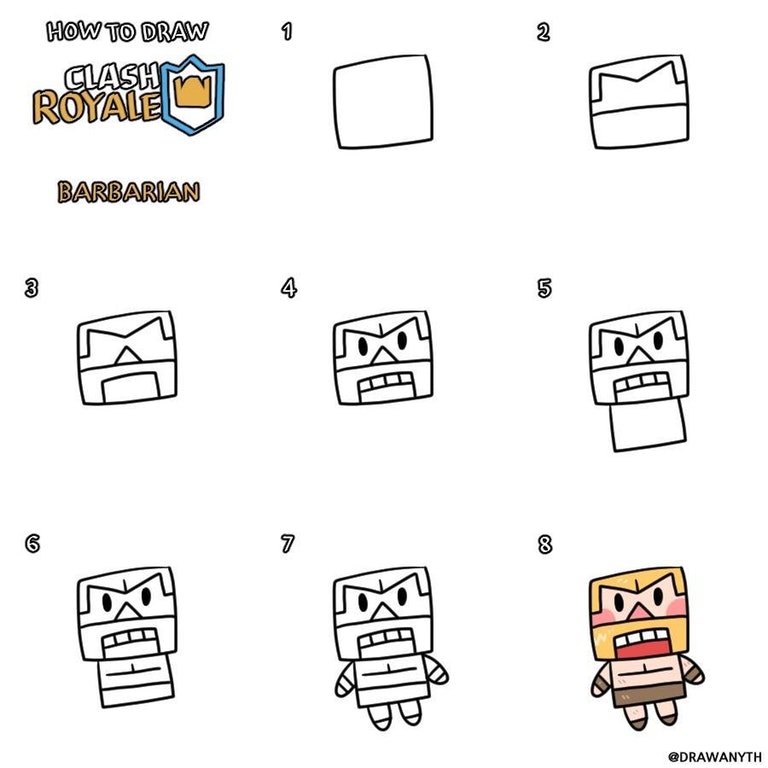 			 Como Desenhar Tropas do Clash Royale
