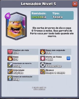 Lenhador Clash Royale